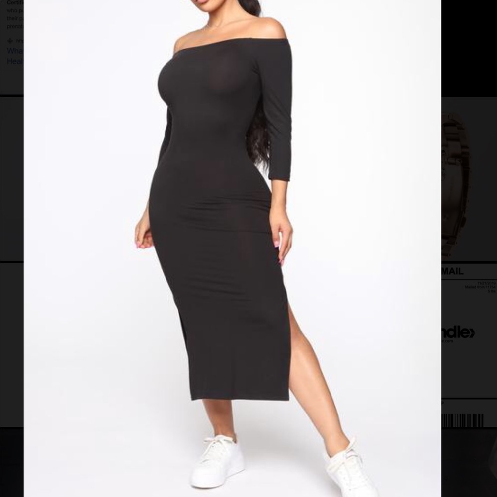 FashionNova -No ordinary girl -midi dress